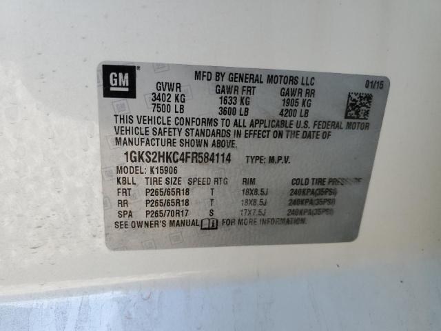 1GKS2HKC4FR584114 GMC Yukon Xl K1500 Slt
