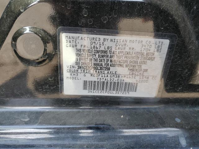 3N1CE2CP0GL357259 Nissan Versa Note S