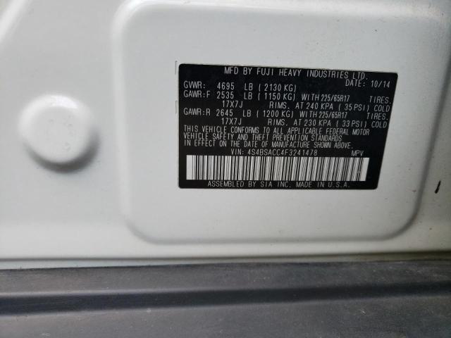 4S4BSACC4F3241478 Subaru Outback 2.5i Premium