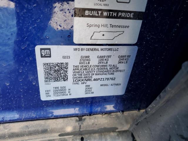 1GKKNRL46PZ178762 GMC ACADIA SLE