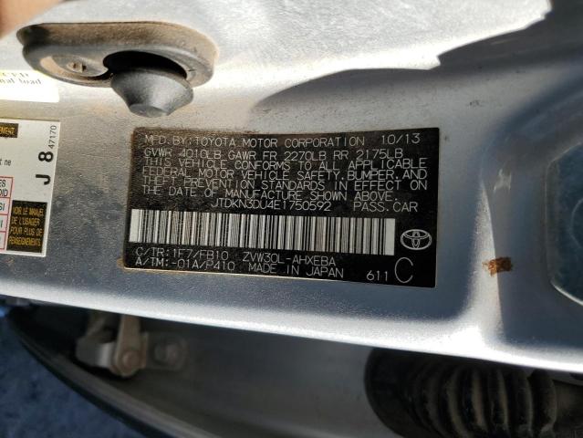 JTDKN3DU4E1750592 Toyota PRIUS