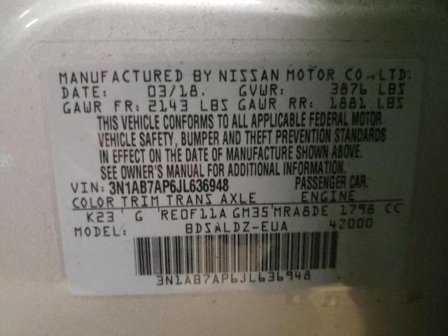 3N1AB7AP6JL636948 Nissan SENTRA S