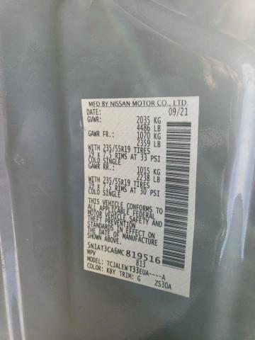 5N1AT3CA6MC819516 Nissan Rogue Sl