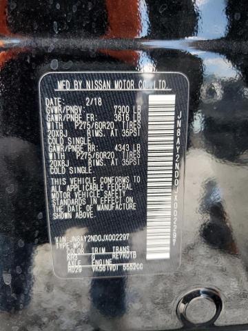 JN8AY2ND0JX002297 Nissan ARMADA SV