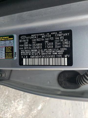 2019 HYUNDAI SANTA FE X - KM8SMDHF0KU304983