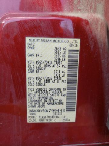 1N6AD0EV5GN799443 Nissan FRONTIER S