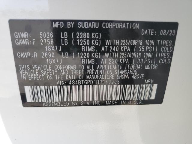 4S4BTGPD1R3143905 Subaru Outback Touring
