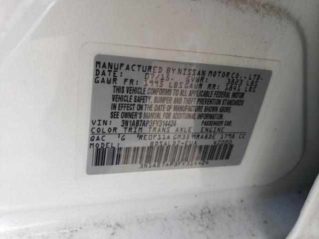3N1AB7AP3FY314424 Nissan SENTRA S