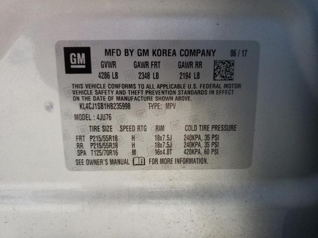 KL4CJ1SB1HB235998 Buick Encore Sport Touring