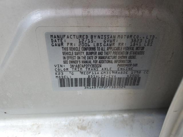 3N1AB7AP2FY383024 Nissan SENTRA S
