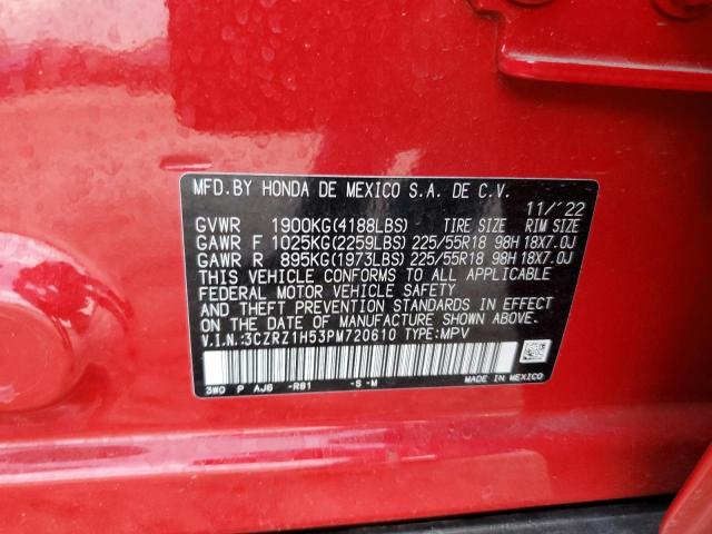 3CZRZ1H53PM720610 Honda HR-V SPORT