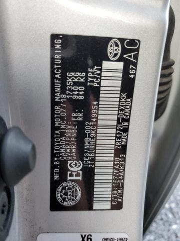2019 TOYOTA COROLLA L - 2T1BURHE9KC149954