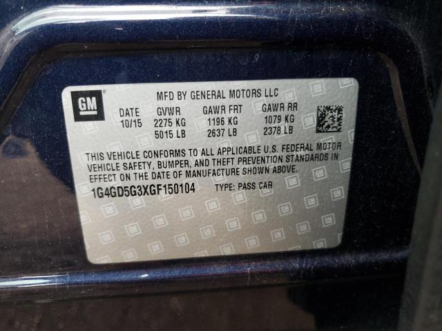 1G4GD5G3XGF150104 Buick Lacrosse Premium