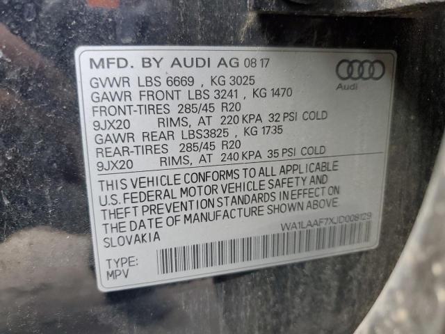 VIN WA1LAAF7XJD008129 2018 Audi Q7, Premium Plus no.13