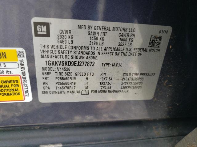1GKKVSKD9EJ277872 GMC Acadia Slt-2