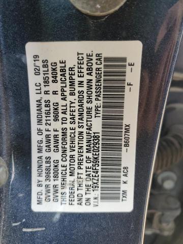 19XZE4F59KE029381 Honda INSIGHT EX