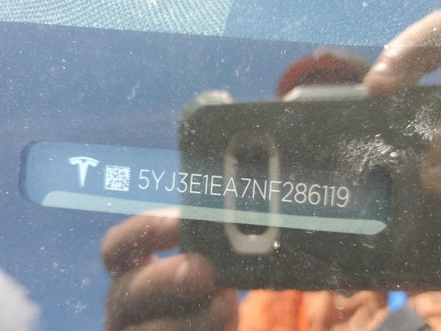 5YJ3E1EA7NF286119 Tesla Model 3  12