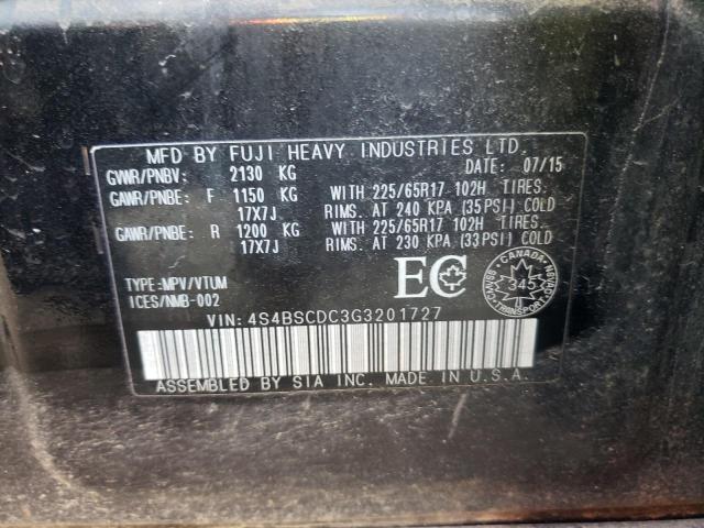2016 SUBARU OUTBACK 2. - 4S4BSCDC3G3201727