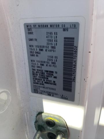 3N6CM0KN8JK703802 Nissan NV200 2.5S
