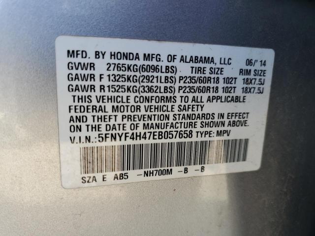 5FNYF4H47EB057658 2014 Honda Pilot Ex