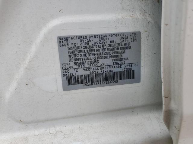 3N1AB7AP1GY264592 Nissan SENTRA S