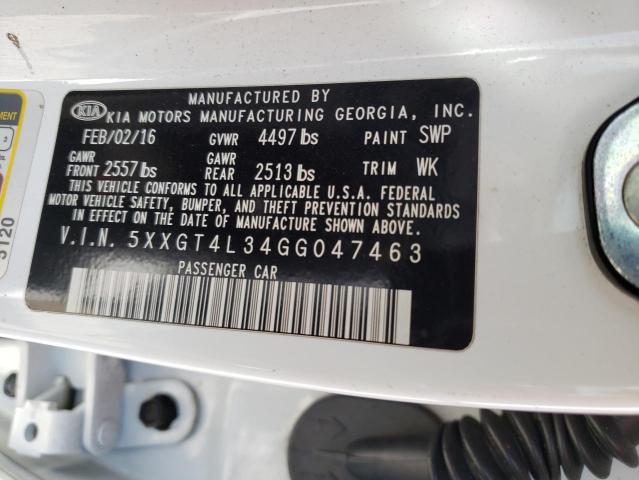 5XXGT4L34GG047463 KIA Optima Lx
