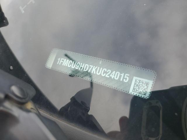 1FMCU9HD7KUC24015 2019 FORD ESCAPE, photo no. 12