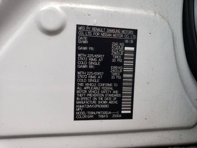 KNMAT2MV0JP606680 Nissan ROGUE S