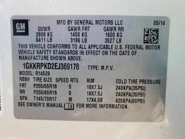 1GKKRPKD2EJ369178 GMC ACADIA SLE