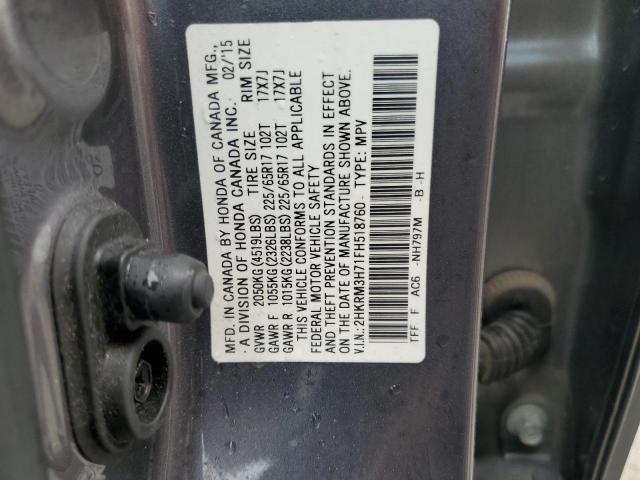 2015 HONDA CRV 2HKRM3H71FH518760