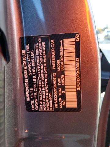 2019 INFINITI QX30 PURE - SJKCH5CP0KA009142