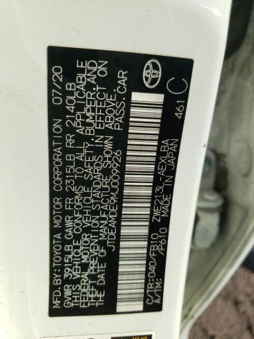JTDEAMDE9MJ009926 Toyota COROLLA LE