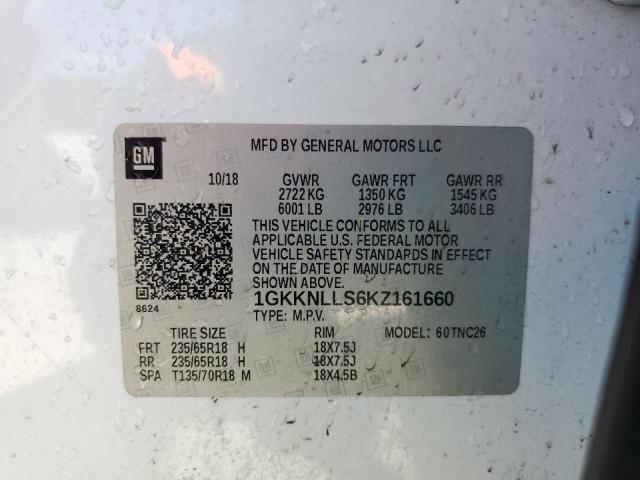 1GKKNLLS6KZ161660 GMC Acadia SLE 10