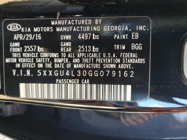 5XXGU4L30GG079162 KIA OPTIMA EX