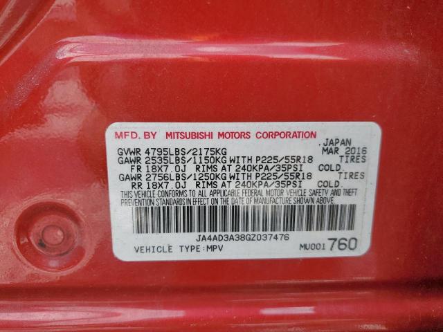 JA4AD3A38GZ037476 Mitsubishi Outlander Se