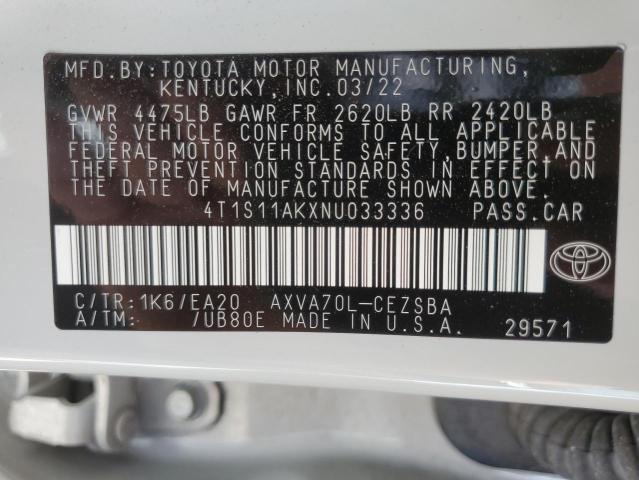 2022 TOYOTA CAMRY NIGH - 4T1S11AKXNU033336