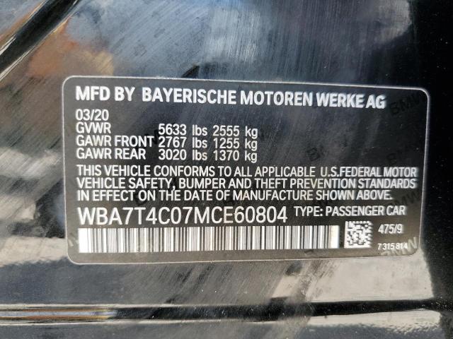 VIN WBA7T4C07MCE60804 2021 BMW 7 Series, 740 XI no.12