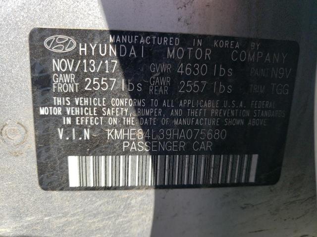 KMHE34L39HA075680 | 2017 HYUNDAI SONATA HYB