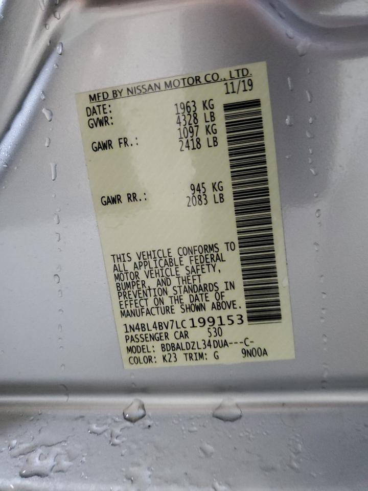 1N4BL4BV7LC199153 2020 Nissan Altima S