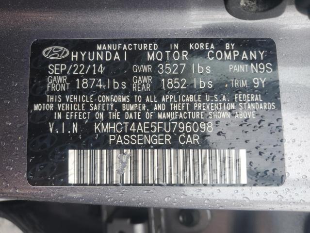 KMHCT4AE5FU796098 | 2015 HYUNDAI ACCENT GLS