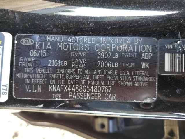 KNAFX4A88G5480767 KIA FORTE EX