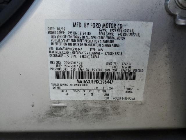 MAJ6S3JL9KC296447 Ford Ecosport Ses