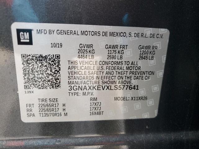  CHEVROLET EQUINOX 2020 Чорний