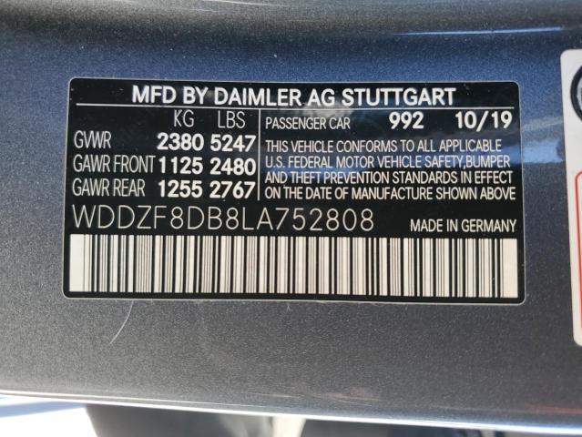 WDDZF8DB8LA752808 | 2020 MERCEDES-BENZ E 350