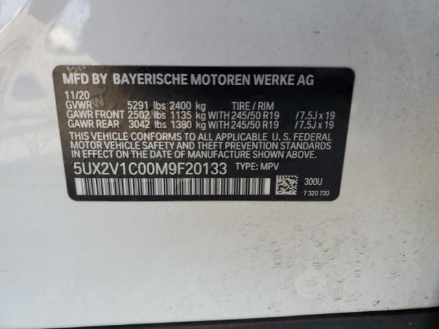 5UX2V1C00M9F20133 BMW X4 Xdrive30i