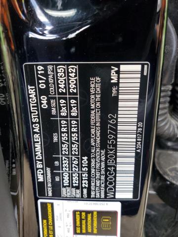WDC0G4JB0KF597762 Mercedes-Benz GLC 300