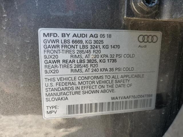 WA1VAAF70JD047398 2018 AUDI Q7, photo no. 13