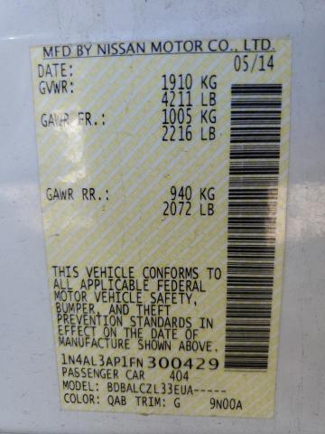 1N4AL3AP1FN300429 Nissan ALTIMA 2.5