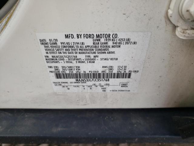 MAJ6S3JL7LC351768 Ford Ecosport Ses
