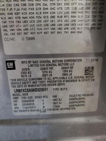 LRBFXCSA9KD020691 Buick Envision Essence